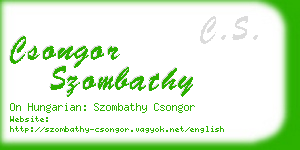 csongor szombathy business card